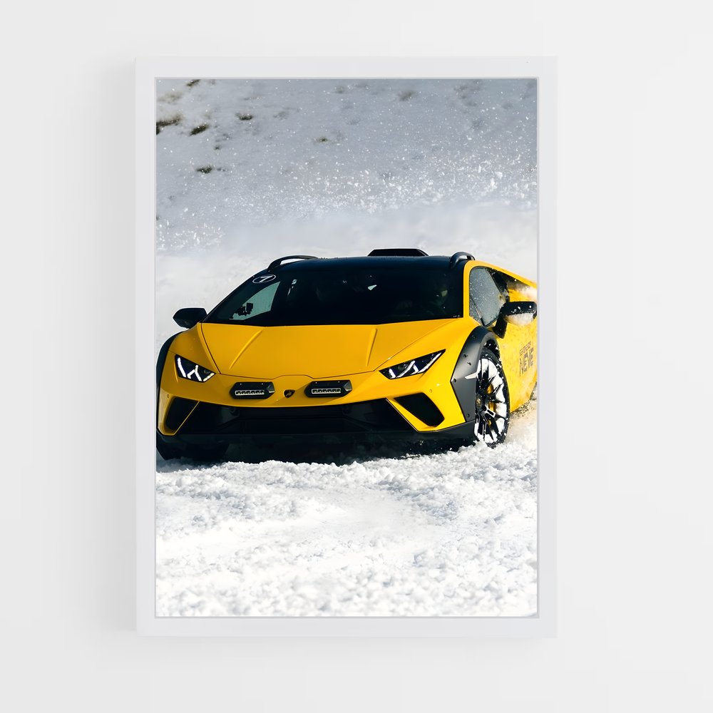 Poster Tempête Jaune – affiche Lamborghini (vue 3)